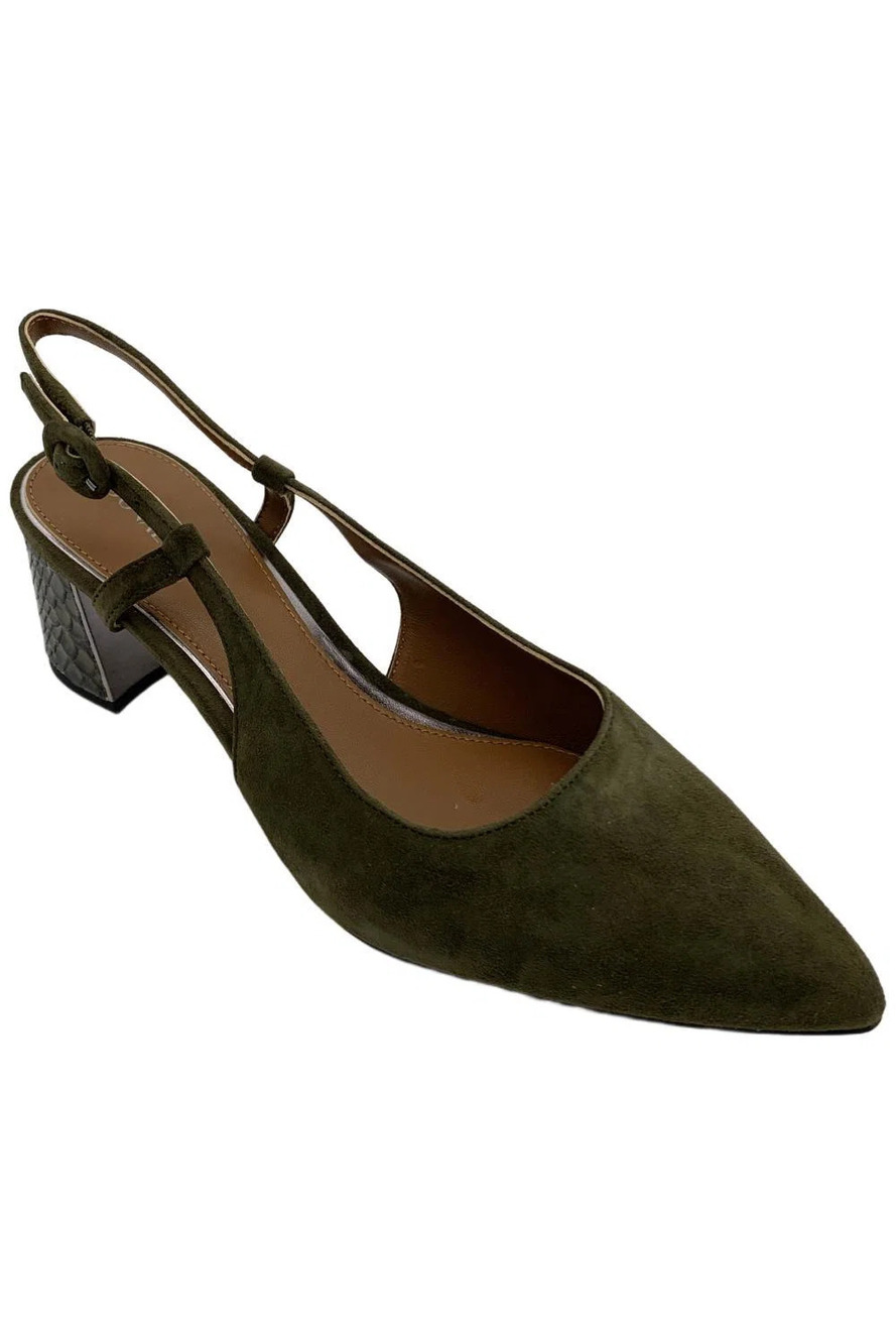 Donald Pliner Women's Song Textured Metallic Heeled Sandals Green - Medium